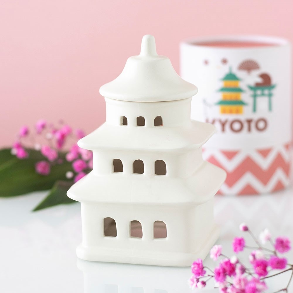 Something Different - Pagoda Shaped and Wax Warmer Brûleur fioul - Blanc